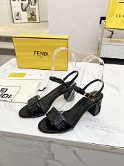 Fortok Fendi Delfina Black Leather High-heeled 65mm - 1