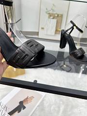 Fortok Fendi Delfina Black Leather High-heeled 95mm - 5