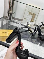 Fortok Fendi Delfina Black Leather High-heeled 95mm - 4