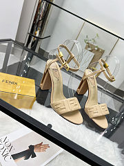 Fortok Fendi Delfina Beige Leather High-heeled 95mm - 1