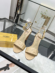 Fortok Fendi Delfina Beige Leather High-heeled 95mm - 6