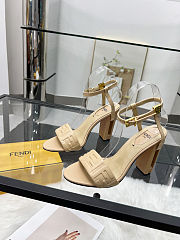 Fortok Fendi Delfina Beige Leather High-heeled 95mm - 4