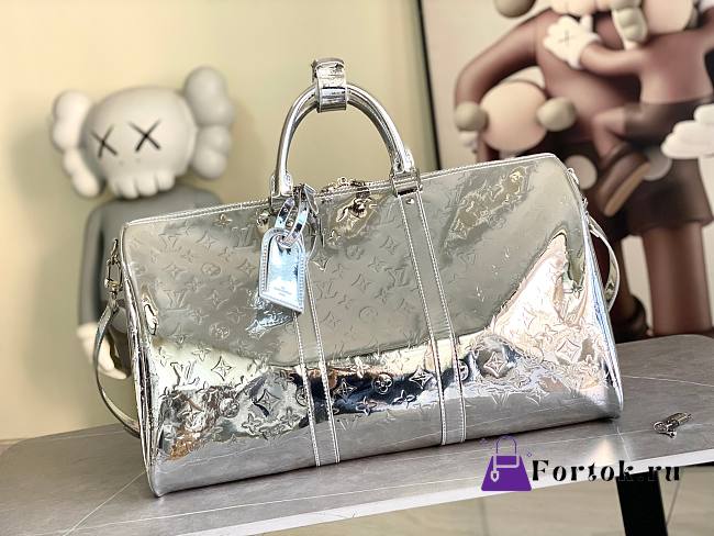 Fortok Louis Vuitton Keepall Miroir Bandoulière 50 Silver 50.0X29.0X23.0cm - 1
