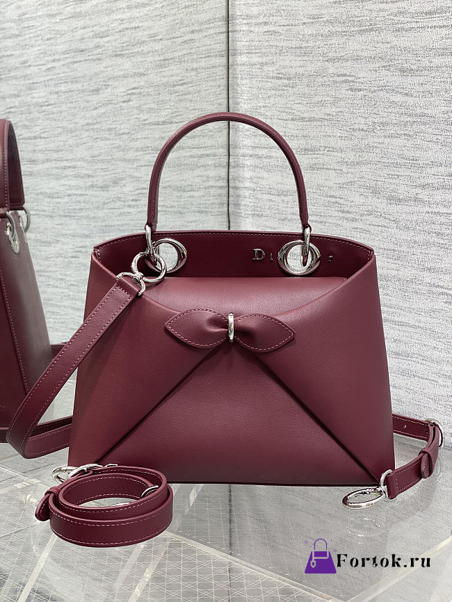 Fortok Dior Cigale bag Burgundy 28*10*22cm - 1