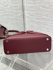 Fortok Dior Cigale bag Burgundy 28*10*22cm - 4