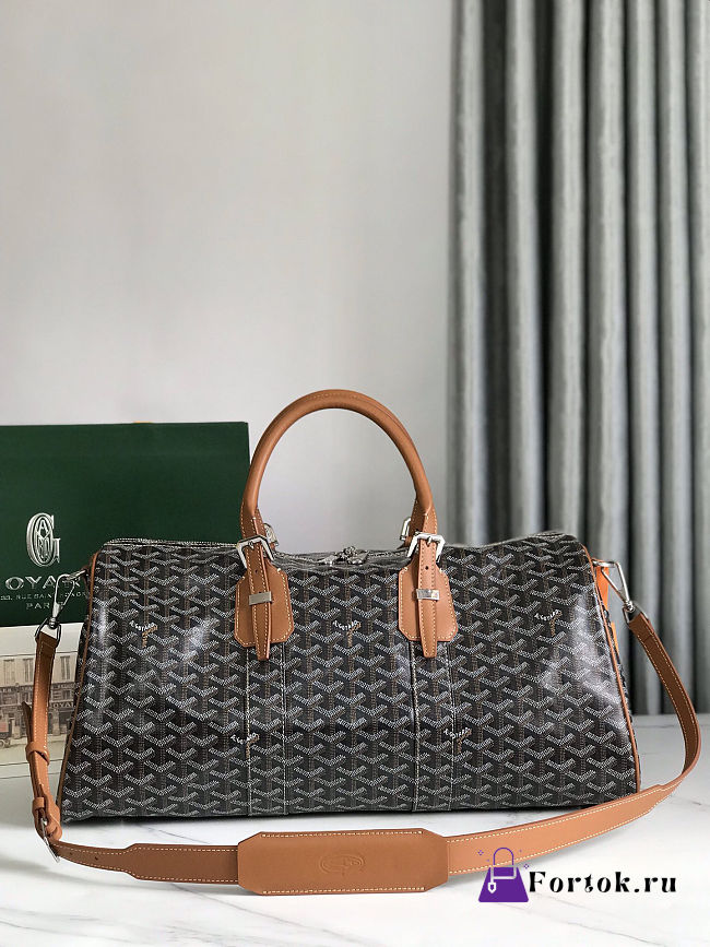 Fortok Goyard Boston bag 45 Brown 48×22×27cm - 1