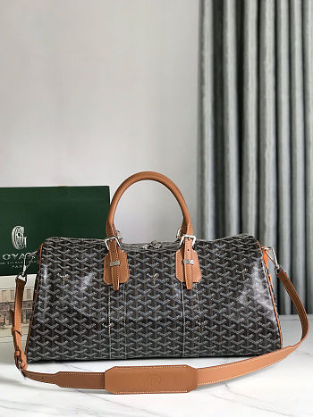 Fortok Goyard Boston bag 45 Brown 48×22×27cm