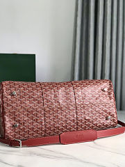 Fortok Goyard Boston bag 45 Red 48×22×27cm  - 6