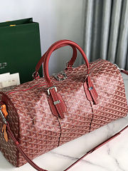 Fortok Goyard Boston bag 45 Red 48×22×27cm  - 4
