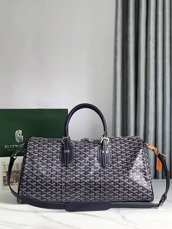 Fortok Goyard Boston bag 45 Navy Blue 48×22×27cm