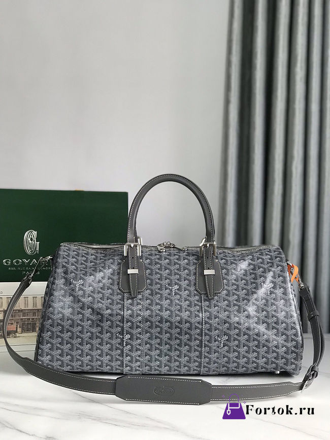 Fortok Goyard Boston bag 45 Grey 48×22×27cm - 1