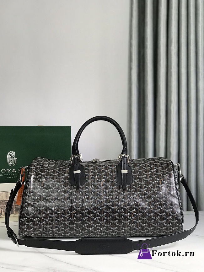 Fortok Goyard Boston bag 45 Black 48×22×27cm - 1