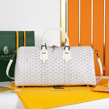 Fortok Goyard Boston bag 45 White 48×22×27cm