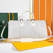 Fortok Goyard Boston bag 45 White 48×22×27cm - 6
