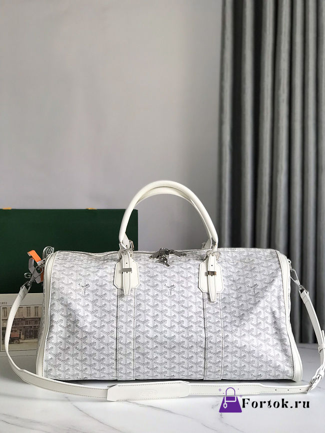 Fortok Goyard Boston bag 50 White 50*25*30cm - 1
