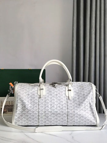 Fortok Goyard Boston bag 50 White 50*25*30cm