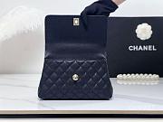 Fortok Chanel Coco Handle bag Quilted Caviar Leather Black 24x14x10cm  - 3