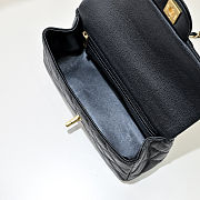 Fortok Chanel Caviar Quilted Mini Handy CC Flap Bag Black 12 x 19.5 x 6.5cm - 2