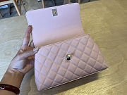 Fortok Chanel Coco Handle Flap Bag Light Pink Caviar Leather 23cm - 4