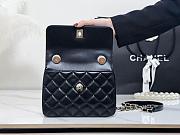 Fortok Chanel Lambskin Quilted Mini Trendy CC Flap Bag Black 14.5x19.5x8cm - 6