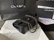 Fortok Chanel Flap Bag Black Quilted Caviar Leather Gold Hardware 23cm - 2