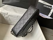 Fortok Chanel Flap Bag Black Quilted Caviar Leather Gold Hardware 23cm - 4