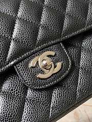Fortok Chanel Flap Bag Black Quilted Caviar Leather Gold Hardware 23cm - 5