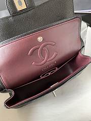 Fortok Chanel Flap Bag Black Quilted Caviar Leather Gold Hardware 23cm - 6