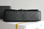 Fortok Chanel Flap Bag Black Quilted Caviar Leather 15.5 x 25.5 x 6.5cm - 2