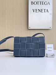 Fortok Bottega Veneta Cassette Messenger Bag Blue 23*15*6cm - 4