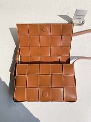 Fortok Bottega Veneta Cassette Messenger Bag Brown 23*15*6cm - 5