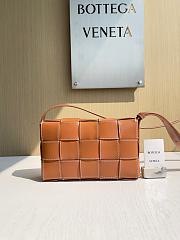 Fortok Bottega Veneta Cassette Messenger Bag Brown 23*15*6cm - 2