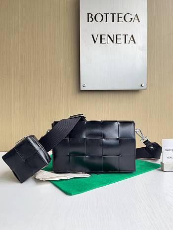 Fortok Bottega Veneta Cassette bag Bag Black 26*16*6.5cm