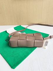 Fortok Bottega Veneta Small Brick Cassette Taupe Brown 18*9*3.5cm  - 6