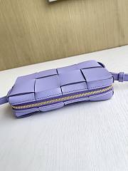 Fortok Bottega Veneta Small Brick Cassette Light Purple 18*9*3.5cm - 5