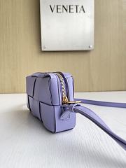 Fortok Bottega Veneta Small Brick Cassette Light Purple 18*9*3.5cm - 4
