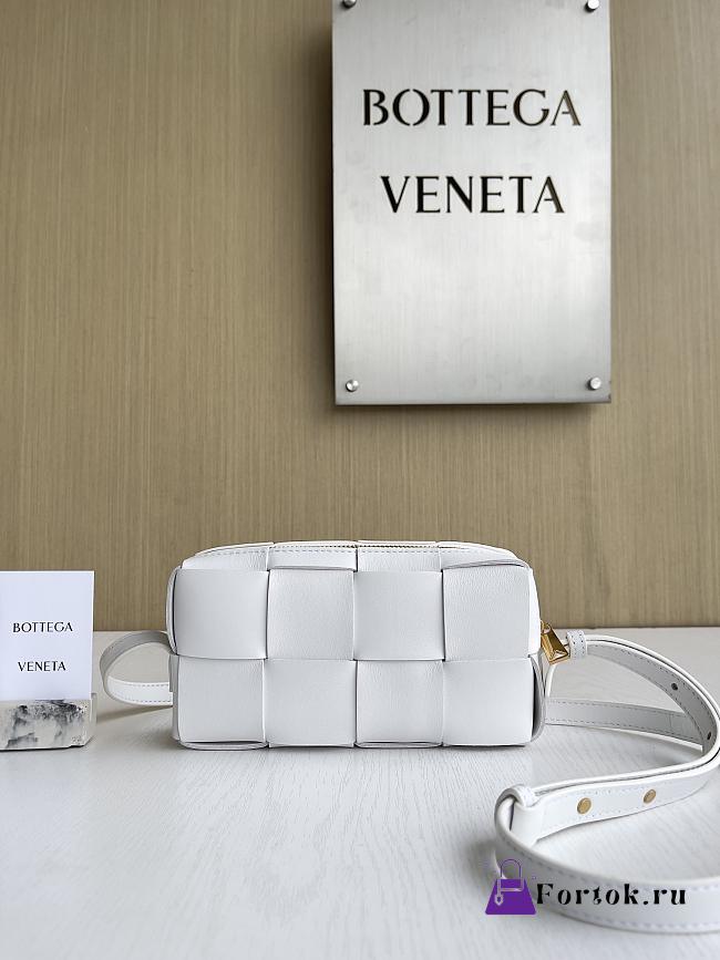 Fortok Bottega Veneta Small Brick Cassette White 18*9*3.5cm - 1