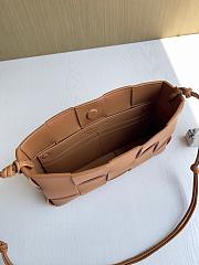 Fortok Bottega Veneta Cassette Intreccio Leather Brown 23*6.5*16cm - 3