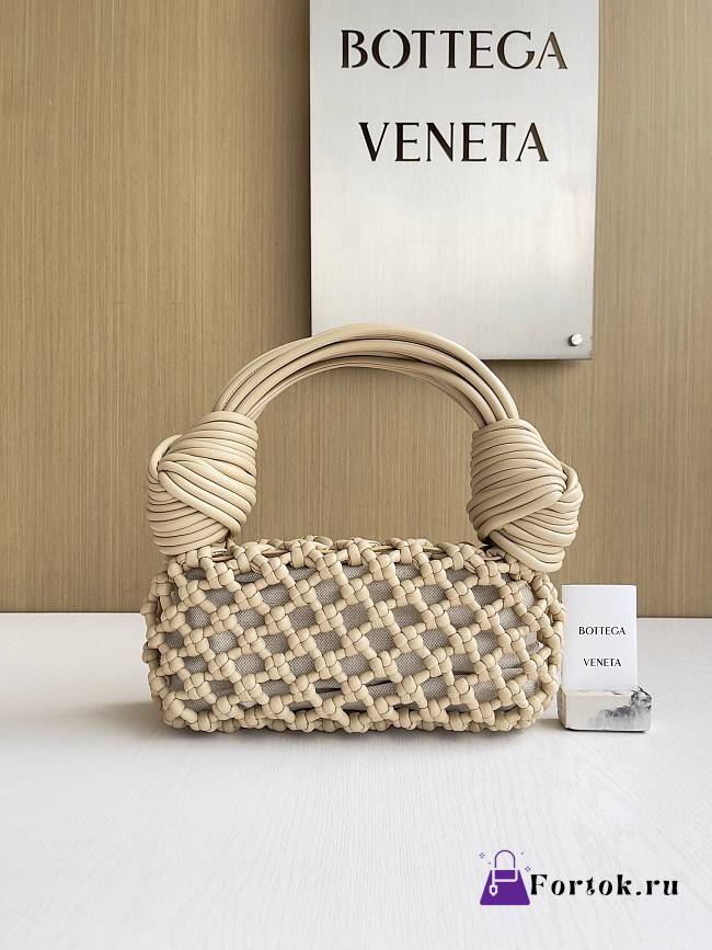 Fortok Bottega Veneta Double Knot bag Beige 24*15*5cm - 1