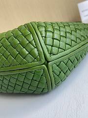 Fortok Bottega Veneta Clicker Bag Green Woven Leather 36*12*30cm - 5