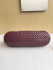 Fortok Bottega Veneta Clicker Bag Burgundy Woven Leather 36*12*30cm - 4