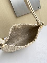 Fortok Bottega Veneta Clicker Bag Beige Woven Leather 36*12*30cm - 3