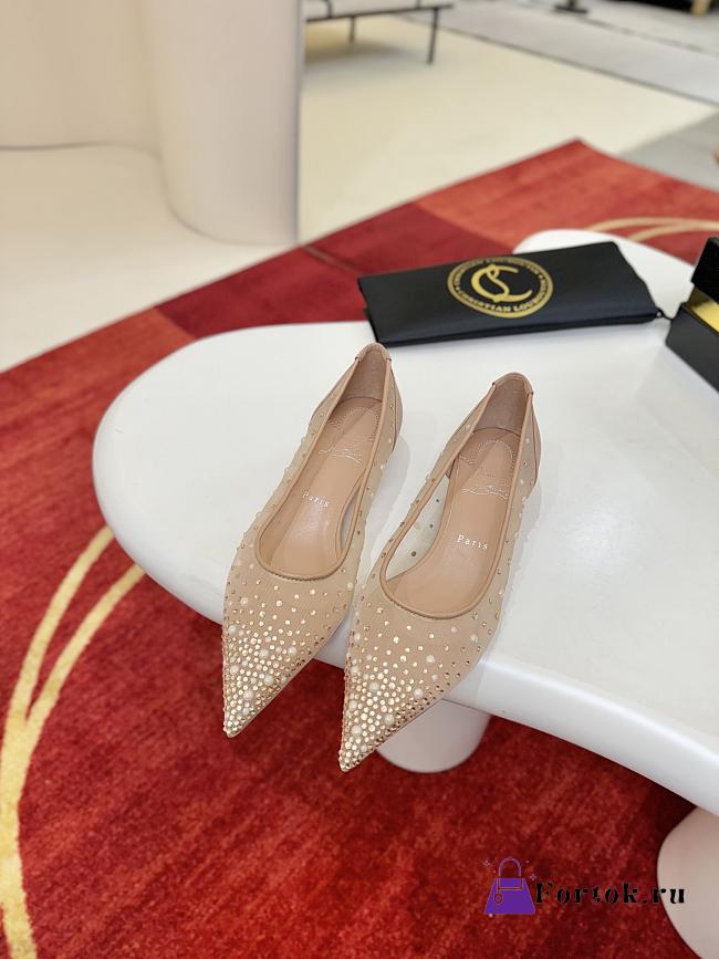 Fortok Christian Louboutin Follies Strass pumps Beige - 1
