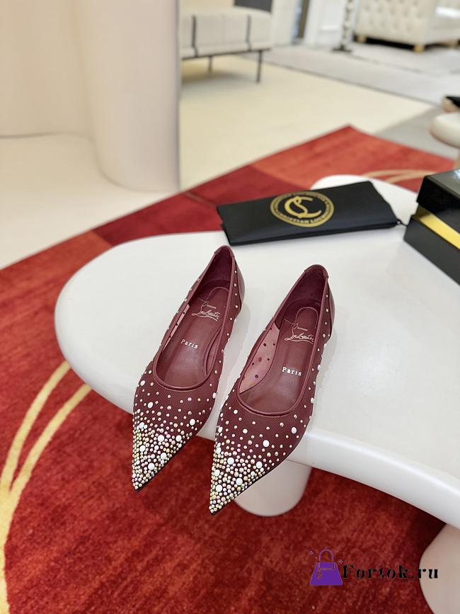 Fortok Christian Louboutin Follies Strass pumps Burgundy - 1