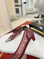 Fortok Christian Louboutin Follies Strass pumps Burgundy - 6