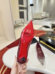 Fortok Christian Louboutin Follies Strass pumps Burgundy - 2