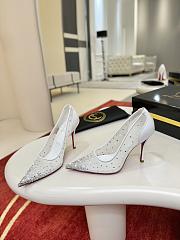 Fortok Christian Louboutin Follies Strass High Heels White 10cm - 2