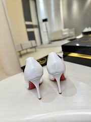 Fortok Christian Louboutin Follies Strass High Heels White 10cm - 3