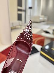 Fortok Christian Louboutin Follies Strass High Heels Burgundy 10cm  - 5