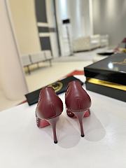 Fortok Christian Louboutin Follies Strass High Heels Burgundy 10cm  - 3